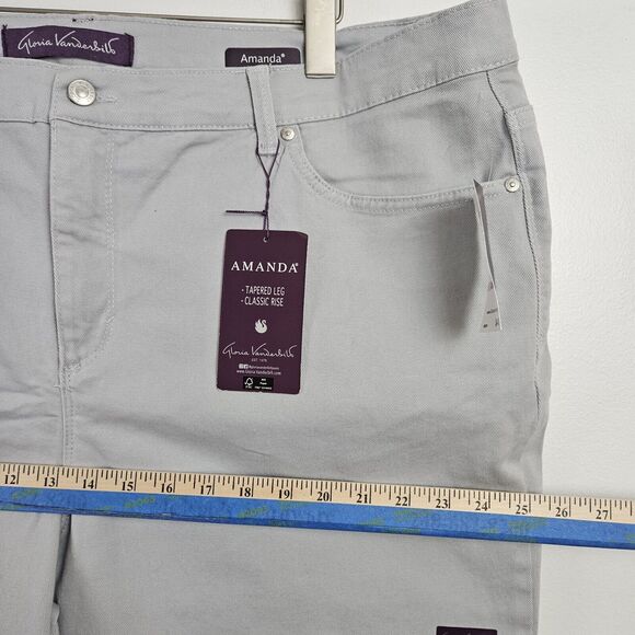 Gloria Vanderbilt Amanda PLUS 22W Gray Tapered Leg Soft Touch Jeans NWT - Picture 6 of 12